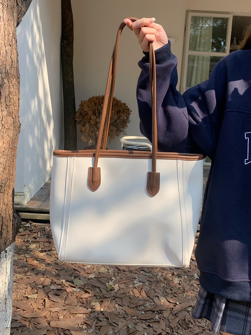 Chic Faux Leather Shoulder Tote Bag - Everyday Carryall