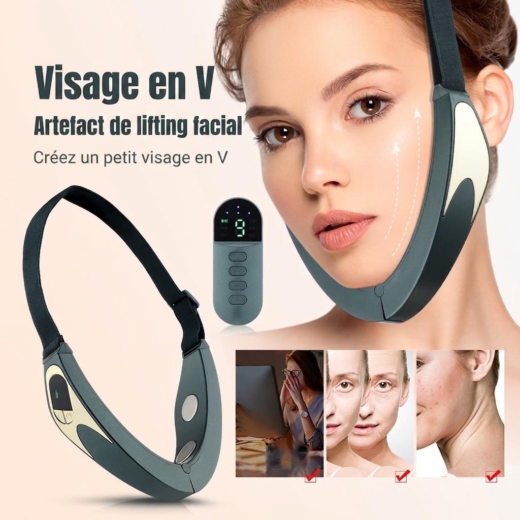 Appareil de massage liftant le visage en V | Dispositif de remodelage facial à micro-courant