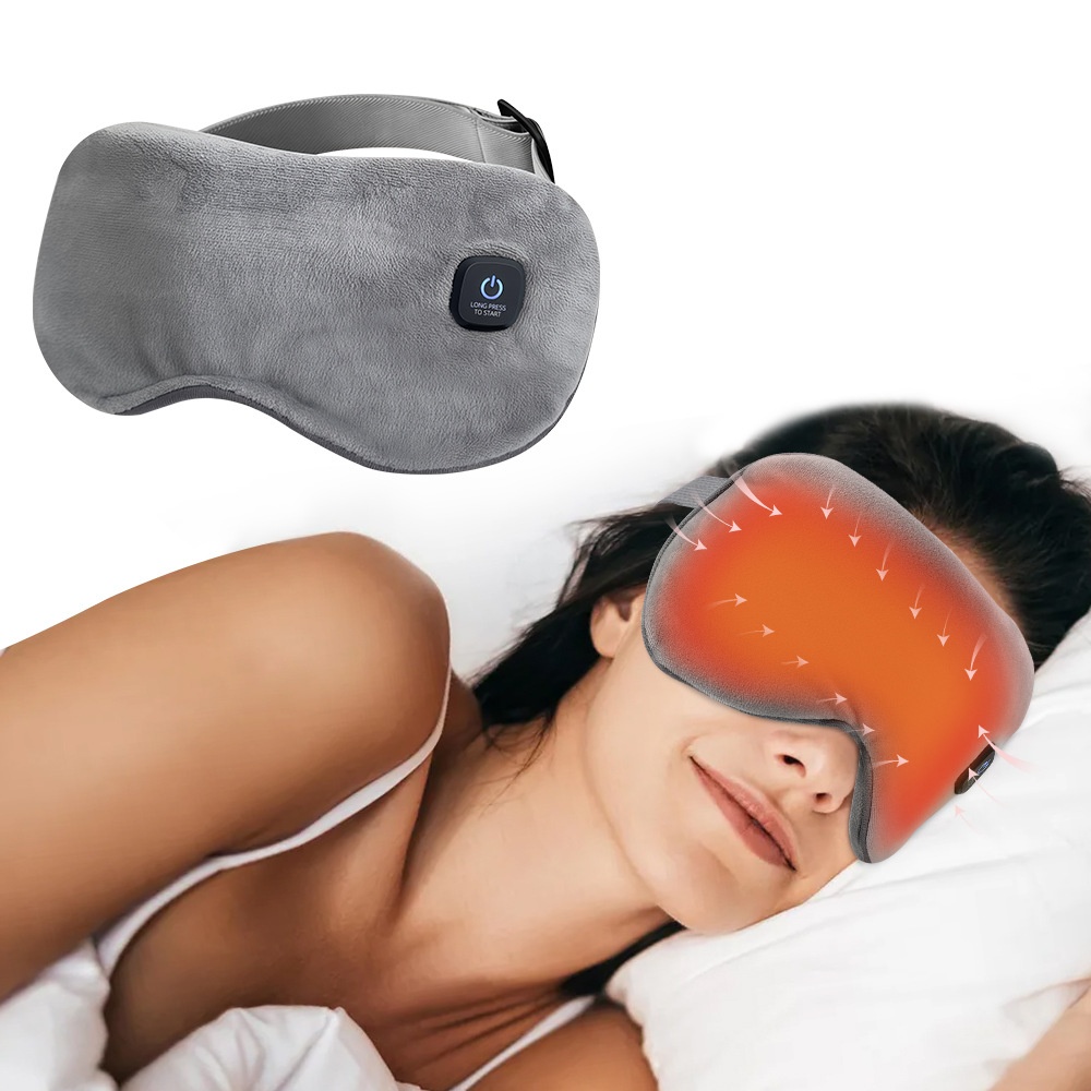 Masque chauffant pour les yeux secs et le sommeil - Rechargeable par USB