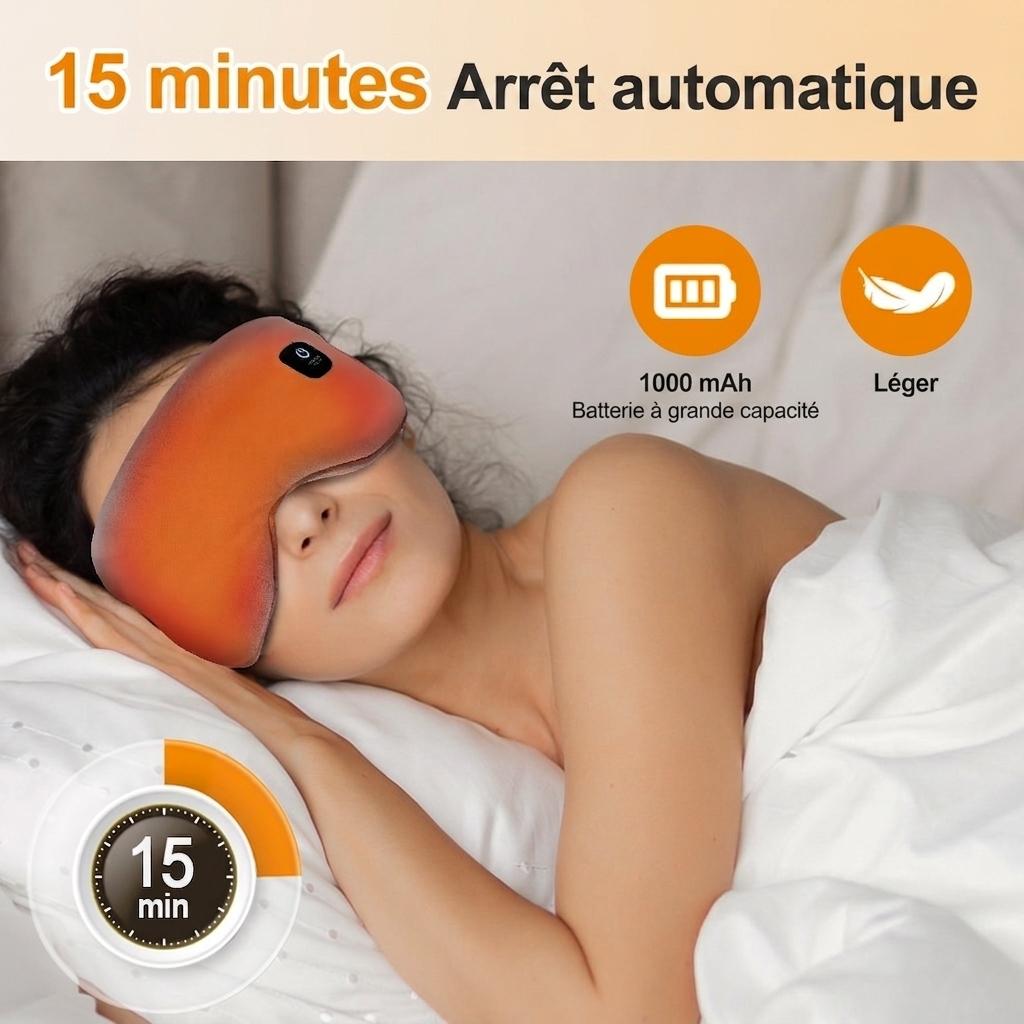 Masque chauffant pour les yeux secs et le sommeil - Rechargeable par USB