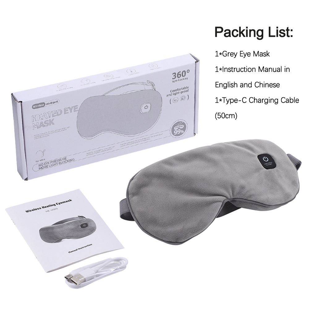 Antifaz térmico para ojos secos y para dormir - Recargable por USB