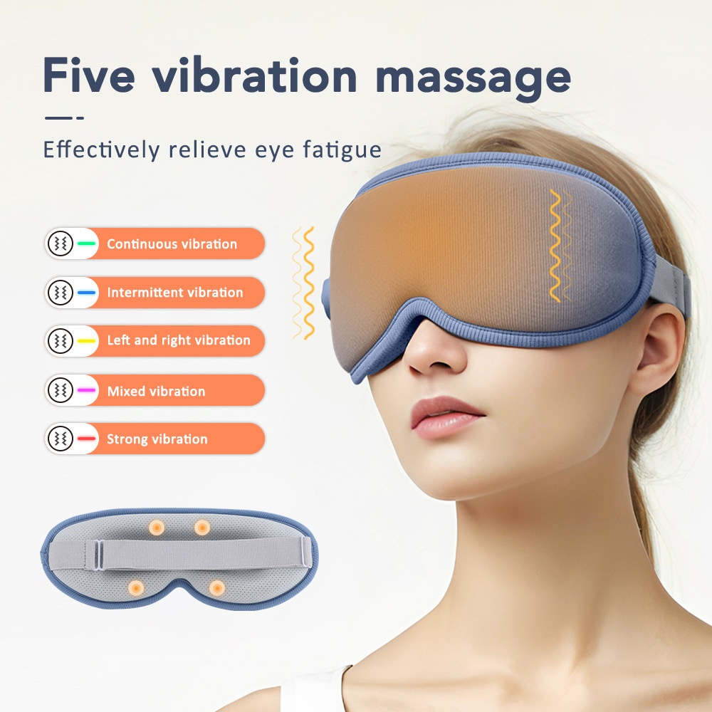 3D Heated Eye Mask with Vibration Massage & Sleep Aid