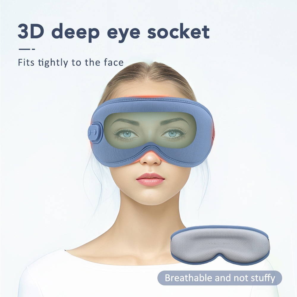 3D Heated Eye Mask with Vibration Massage & Sleep Aid