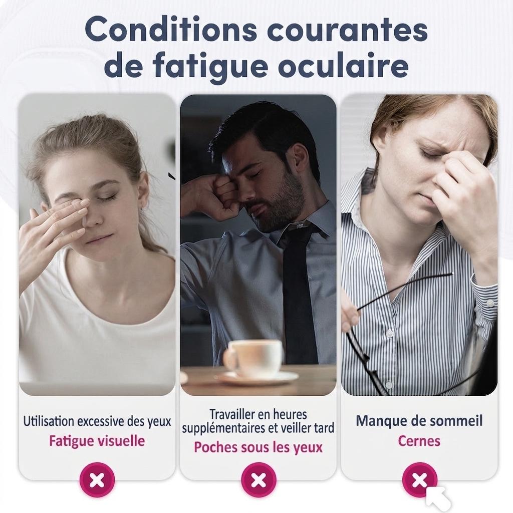 Masque pour les yeux chauffant 3D avec massage par vibrations et aide au sommeil