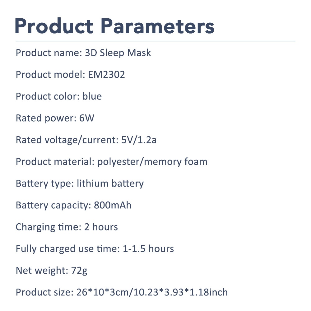 3D Heated Eye Mask with Vibration Massage & Sleep Aid