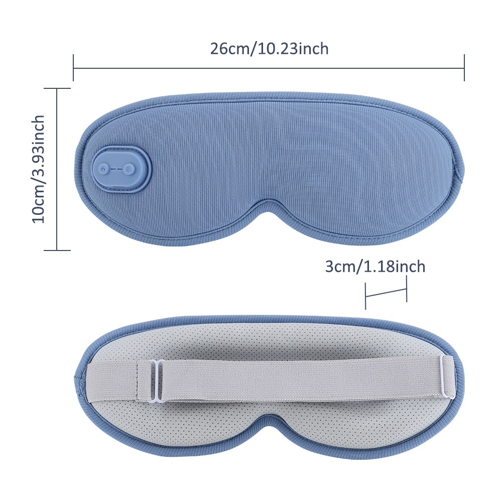 3D Heated Eye Mask with Vibration Massage & Sleep Aid