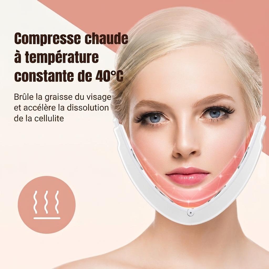 Appareil de massage liftant le visage en V - Thérapie EMS et lumière LED