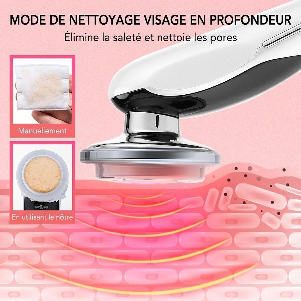 Appareil de rajeunissement cutané 5 en 1 RF EMS LED - Anti-âge