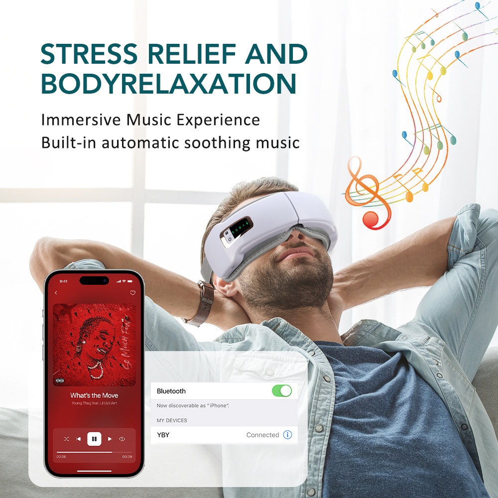 Masajeador ocular inteligente con calor y compresión de aire - Alivio del estrés
