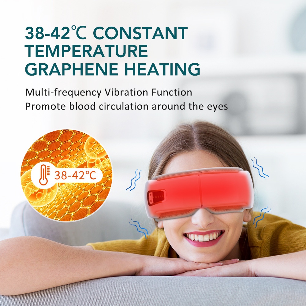 Masajeador ocular inteligente con calor y compresión de aire - Alivio del estrés