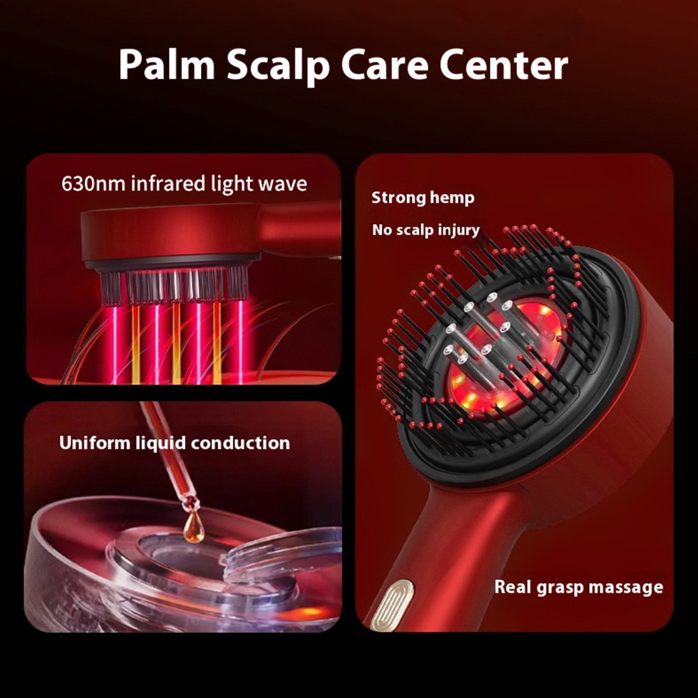 Red Light Scalp Massager Comb | Liquid Guiding Hair Care