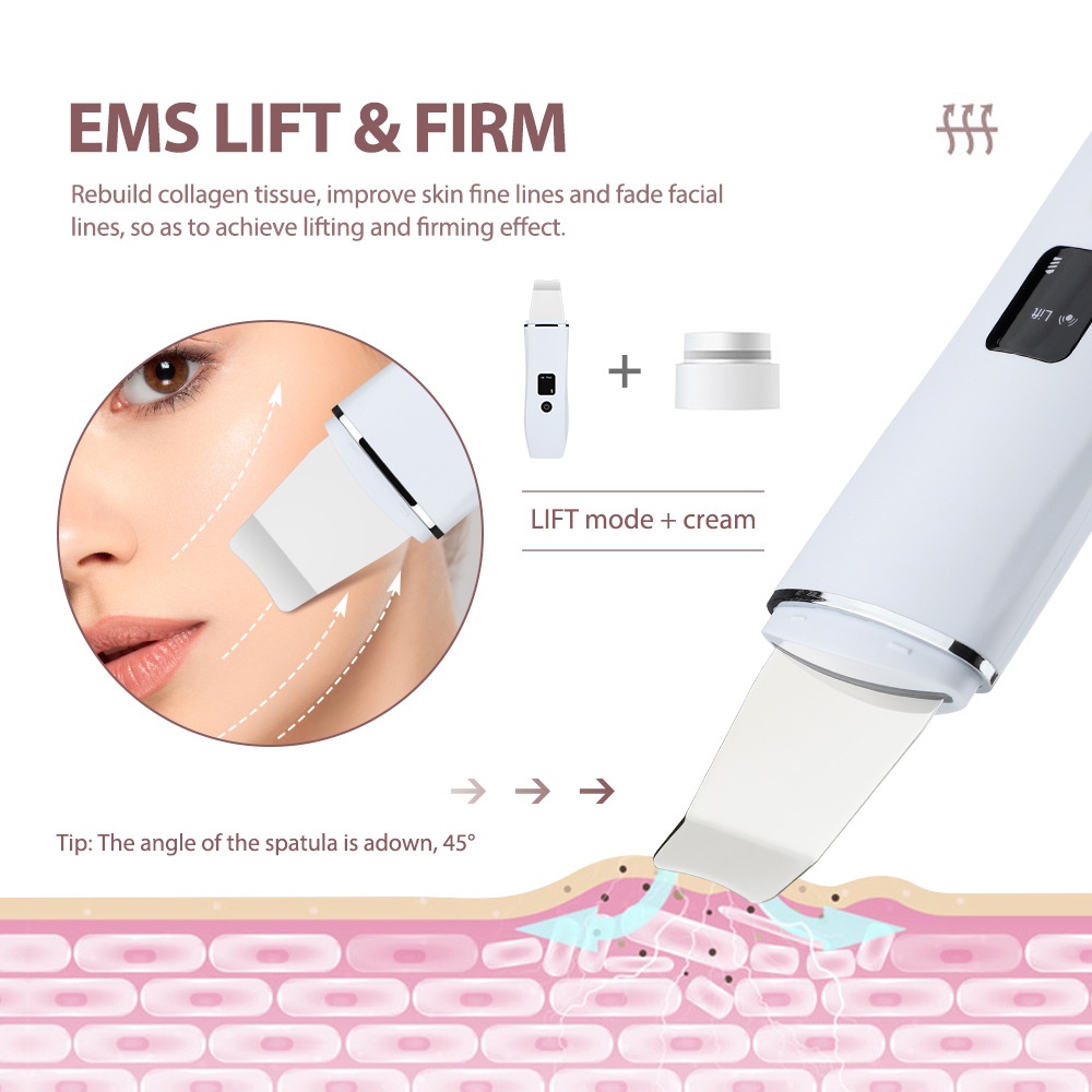 Ultrasone huidscrubber - Dieptereiniger voor poriën en liftend effect