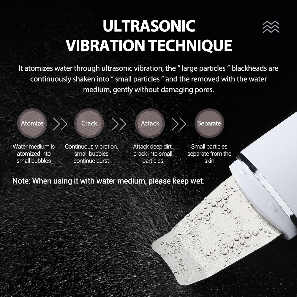 Ultrasone huidscrubber - Dieptereiniger voor poriën en liftend effect