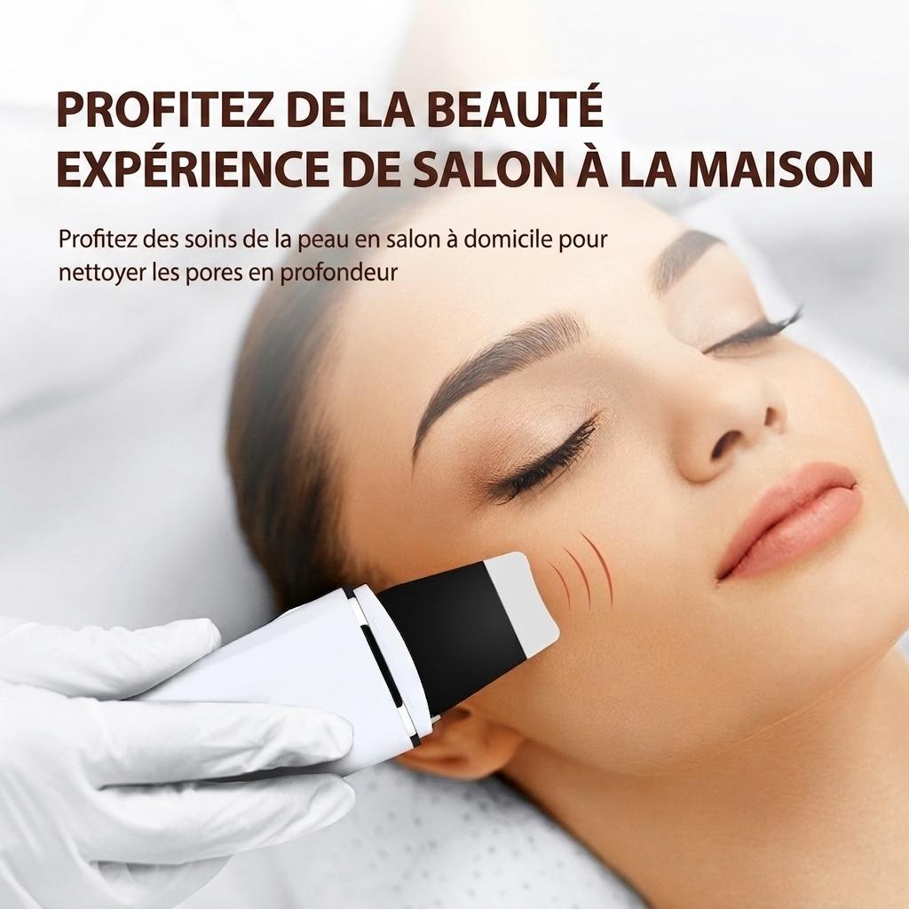 Nettoyeur de peau ultrasonique - Nettoyage et lifting des pores en profondeur