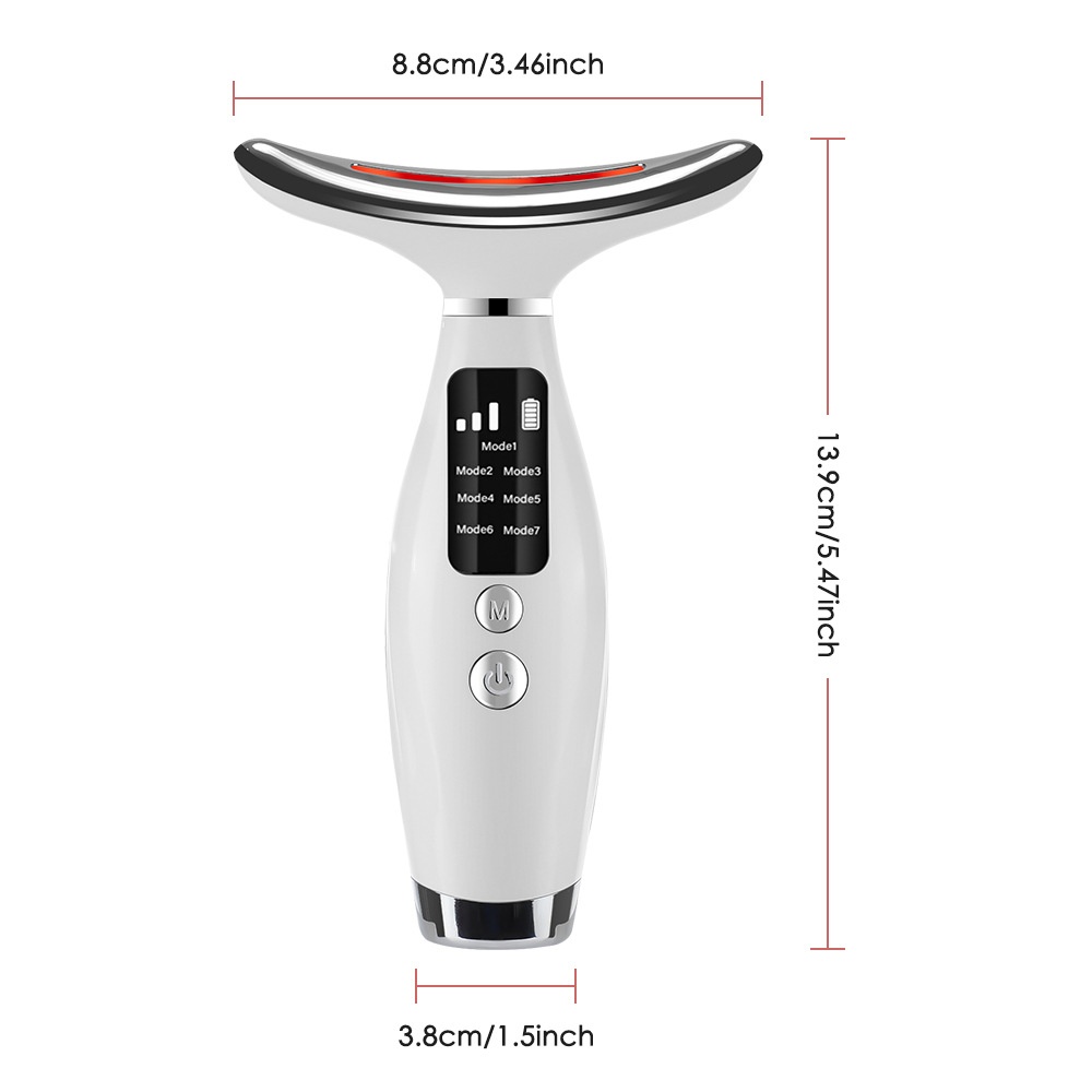 7-in-1 LED Neck & Face Massager - Anti-Aging Device
