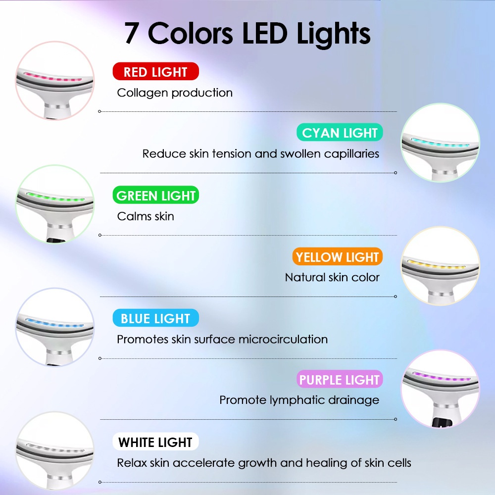 7-in-1 LED Neck & Face Massager - Anti-Aging Device