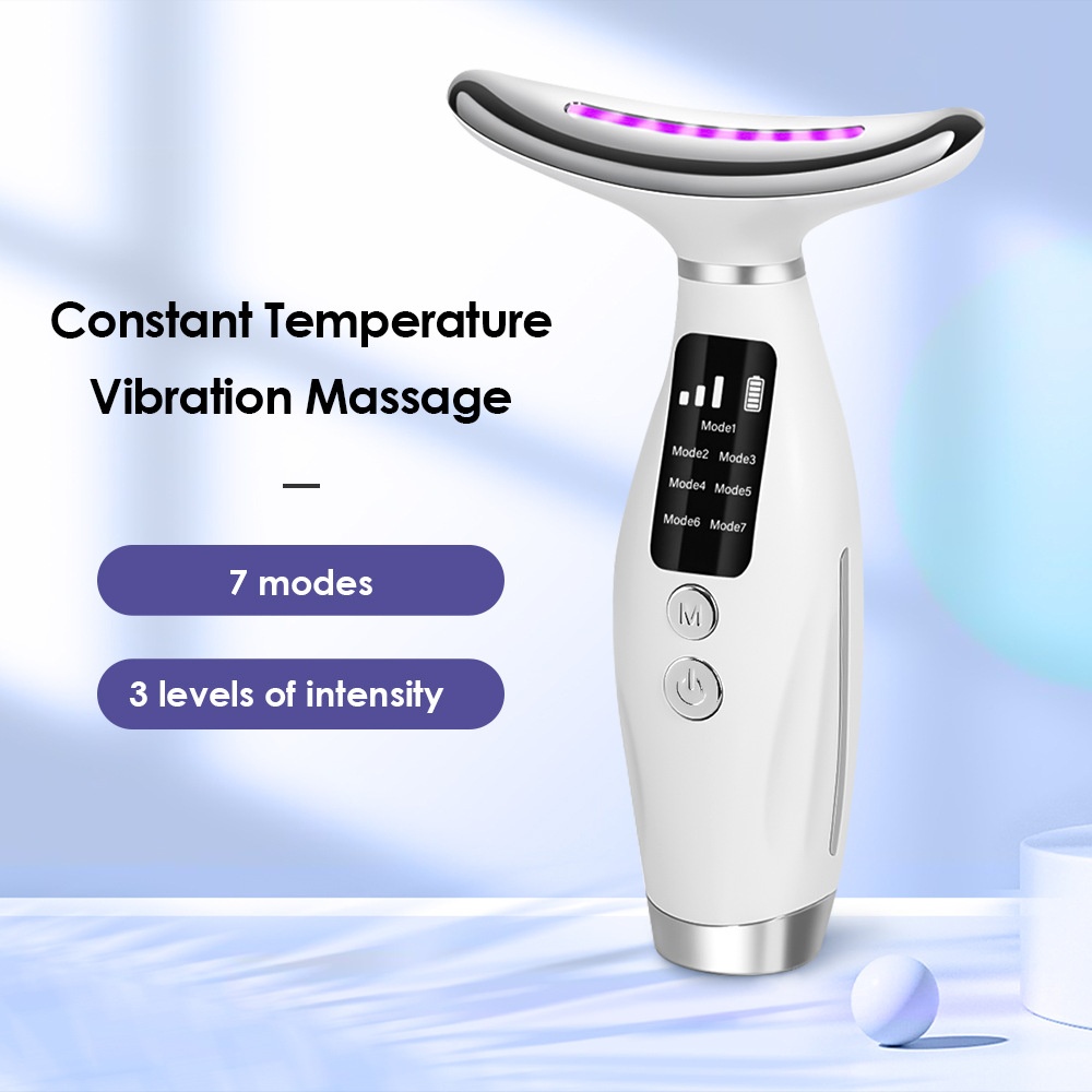 7-in-1 LED Neck & Face Massager - Anti-Aging Device
