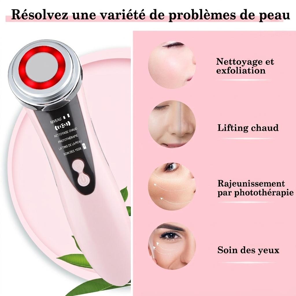 Appareil de nettoyage du visage beauté intelligent : Dispositif de soin de la peau et de fitness