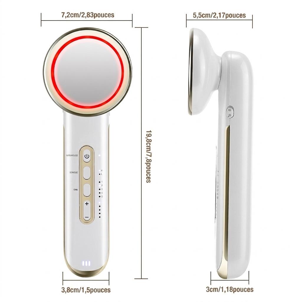 Appareil de remodelage corporel à ultrasons avec EMS et lumière infrarouge