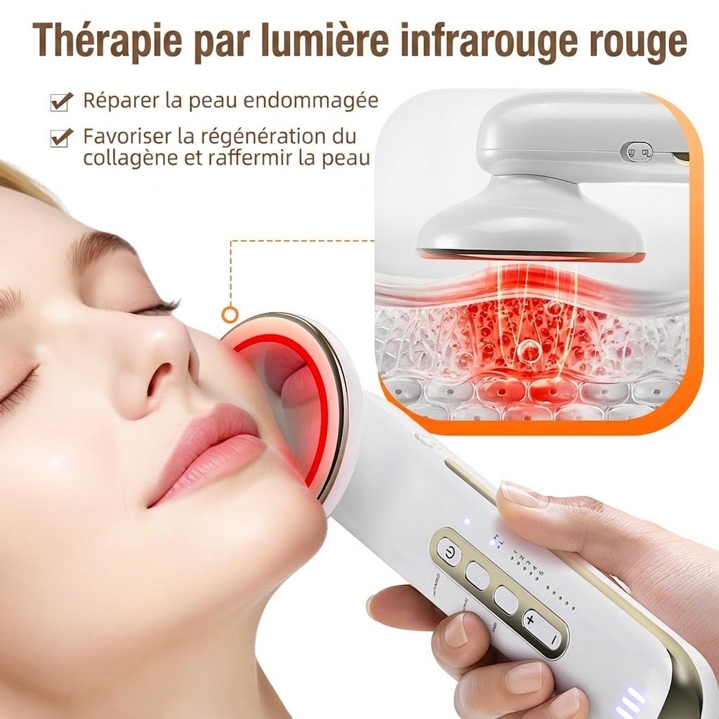 Appareil de remodelage corporel à ultrasons avec EMS et lumière infrarouge