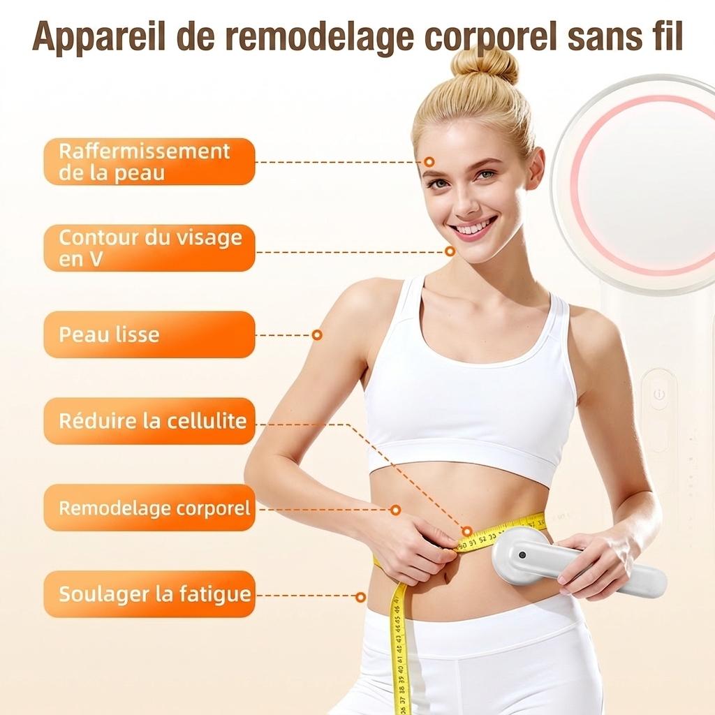 Appareil de remodelage corporel à ultrasons avec EMS et lumière infrarouge