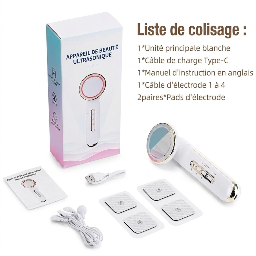 Appareil de remodelage corporel à ultrasons avec EMS et lumière infrarouge