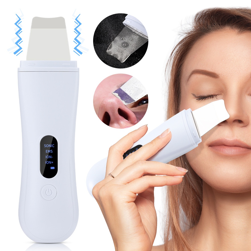 Nettoyeur de peau ultrasonique 4 en 1 - Nettoyage en profondeur et lifting