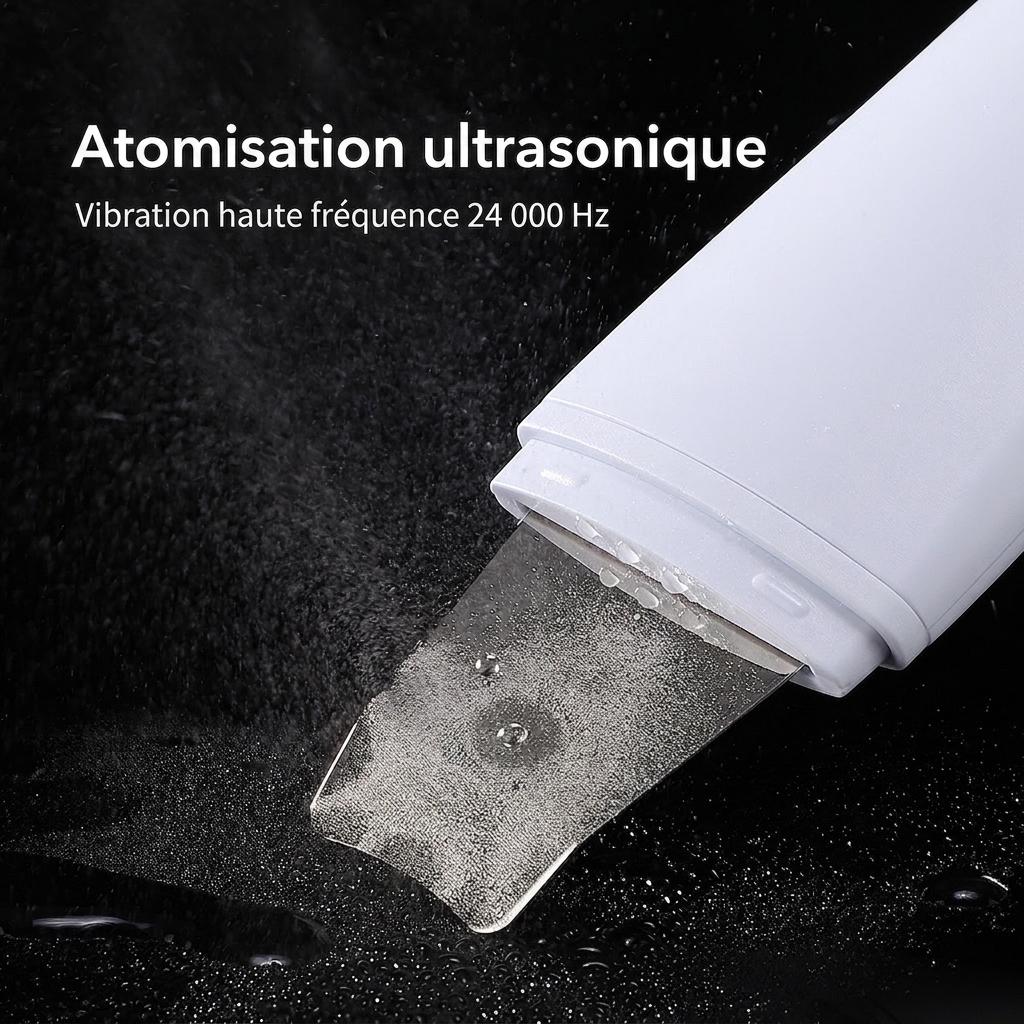 Nettoyeur de peau ultrasonique 4 en 1 - Nettoyage en profondeur et lifting