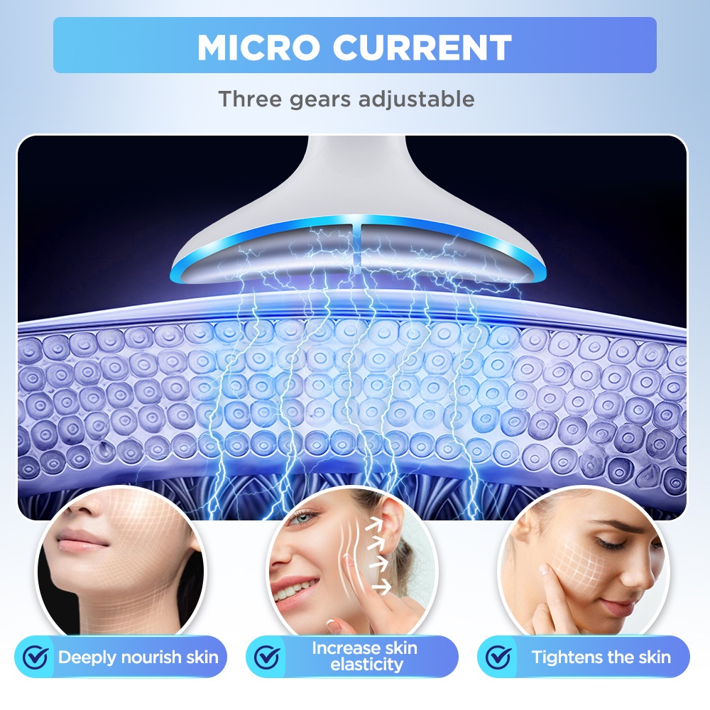 Nek- en gezichtsverzorgingsapparaat - LED-lichttherapiemassager
