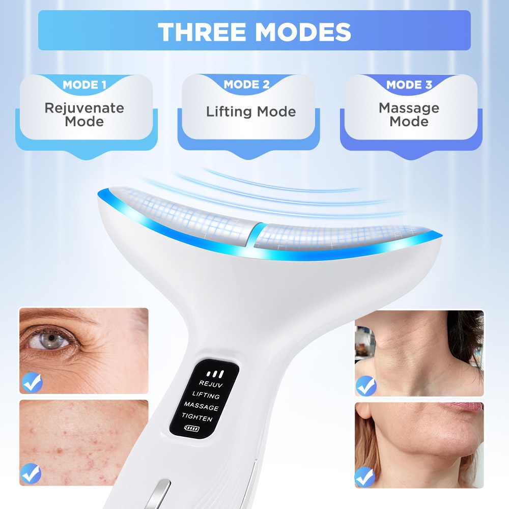 Nek- en gezichtsverzorgingsapparaat - LED-lichttherapiemassager