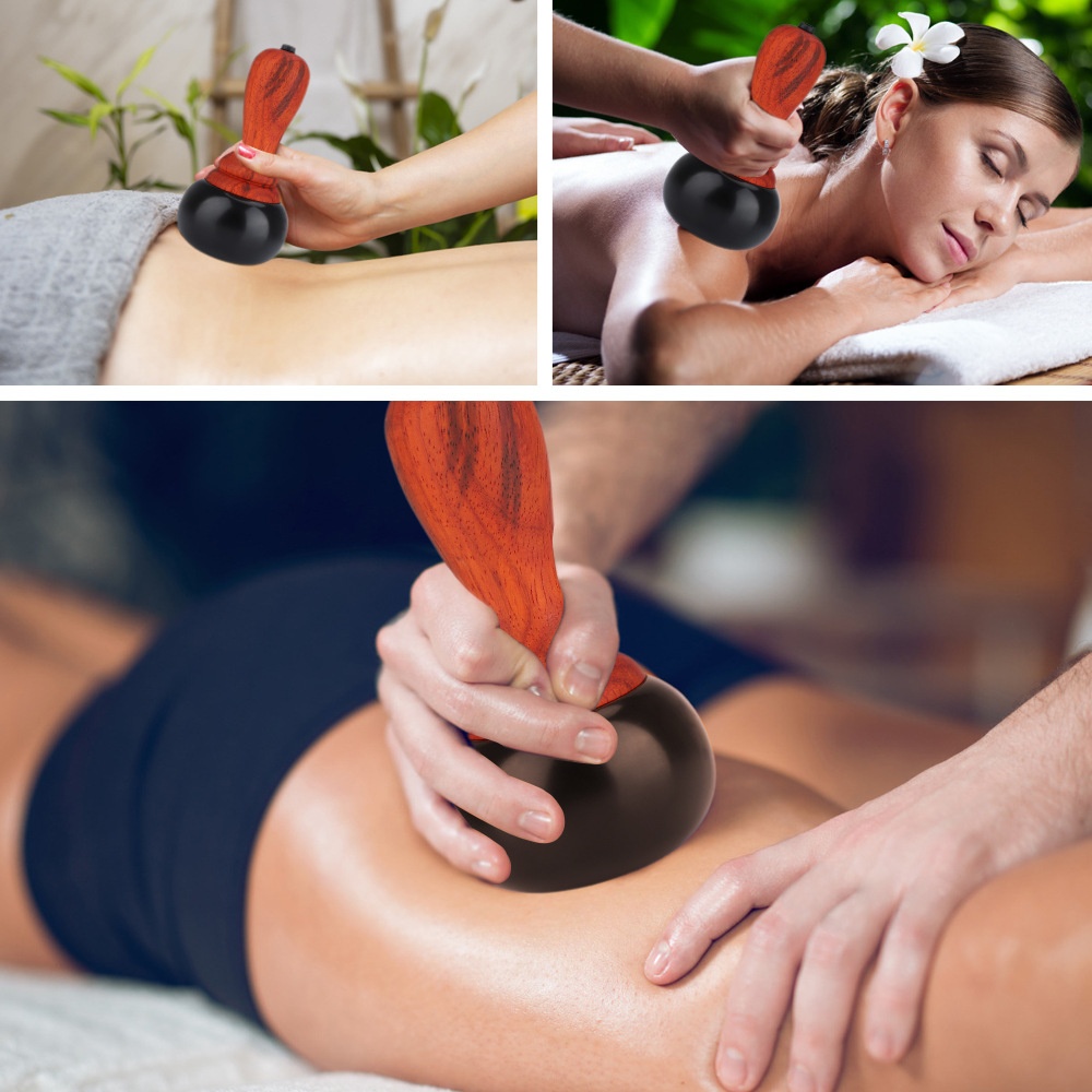 Dispositivo massaggiante riscaldato in pietra bianca - Terapia per tutto il corpo