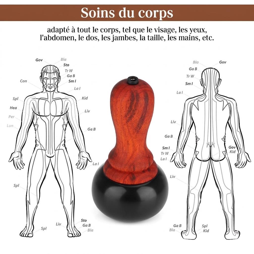 Appareil de massage chauffant en pierre de Bianstone - Thérapie corporelle complète