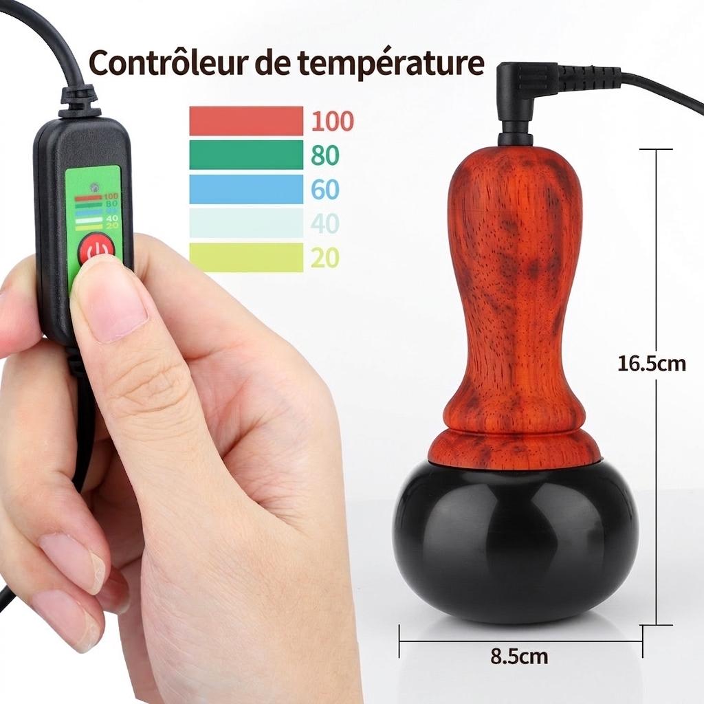 Appareil de massage chauffant en pierre de Bianstone - Thérapie corporelle complète