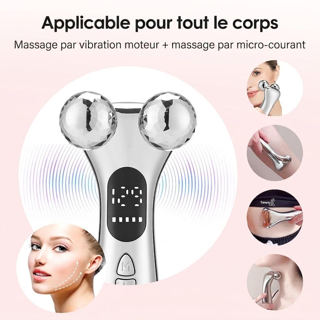 Appareil de massage facial à microcourant 4D | Soin anti-âge et raffermissant