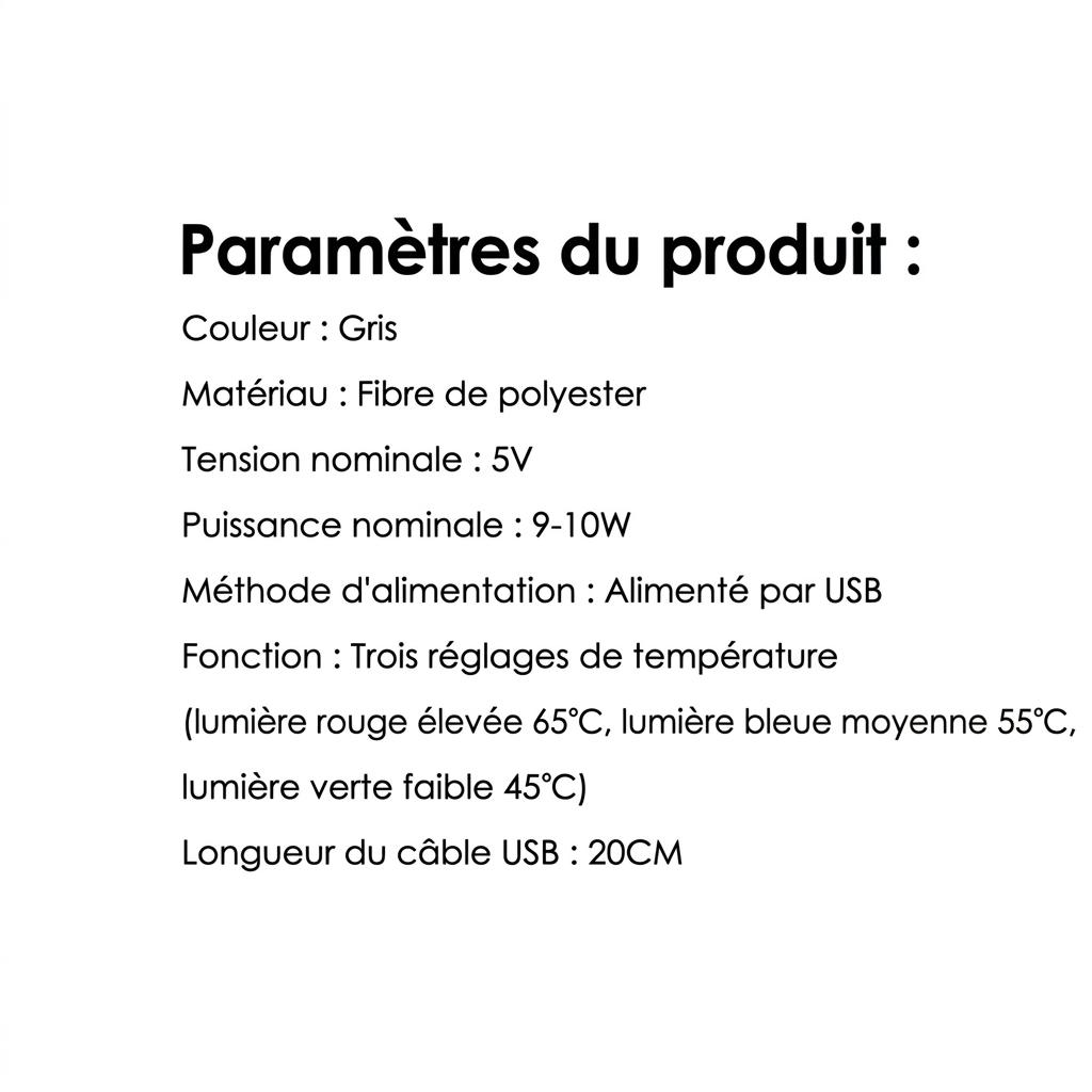 Ceinture de massage chauffante lombaire - 3 modes de chaleur et de vibration