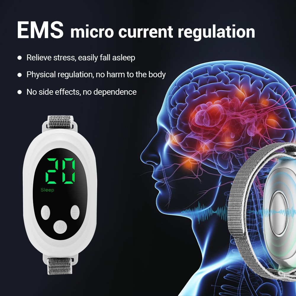 Dispositivo de asistencia para dormir con microcorriente EMS - Masajeador para aliviar el estrés