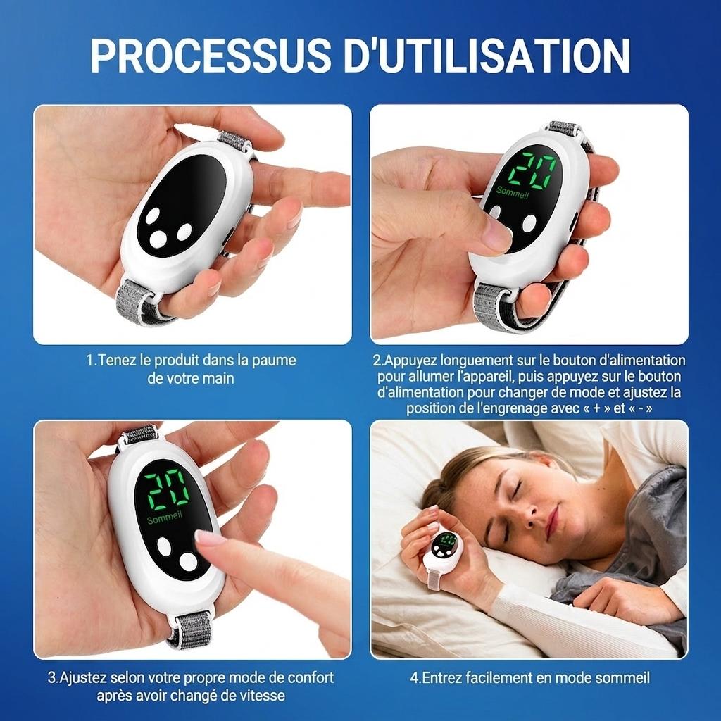 Appareil d'aide au sommeil par microcourant EMS - Masseur anti-stress