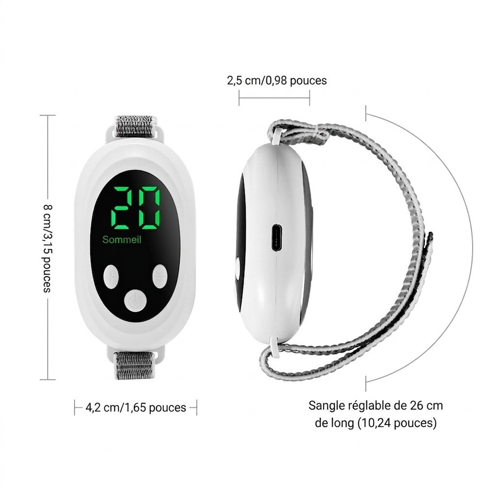 Appareil d'aide au sommeil par microcourant EMS - Masseur anti-stress