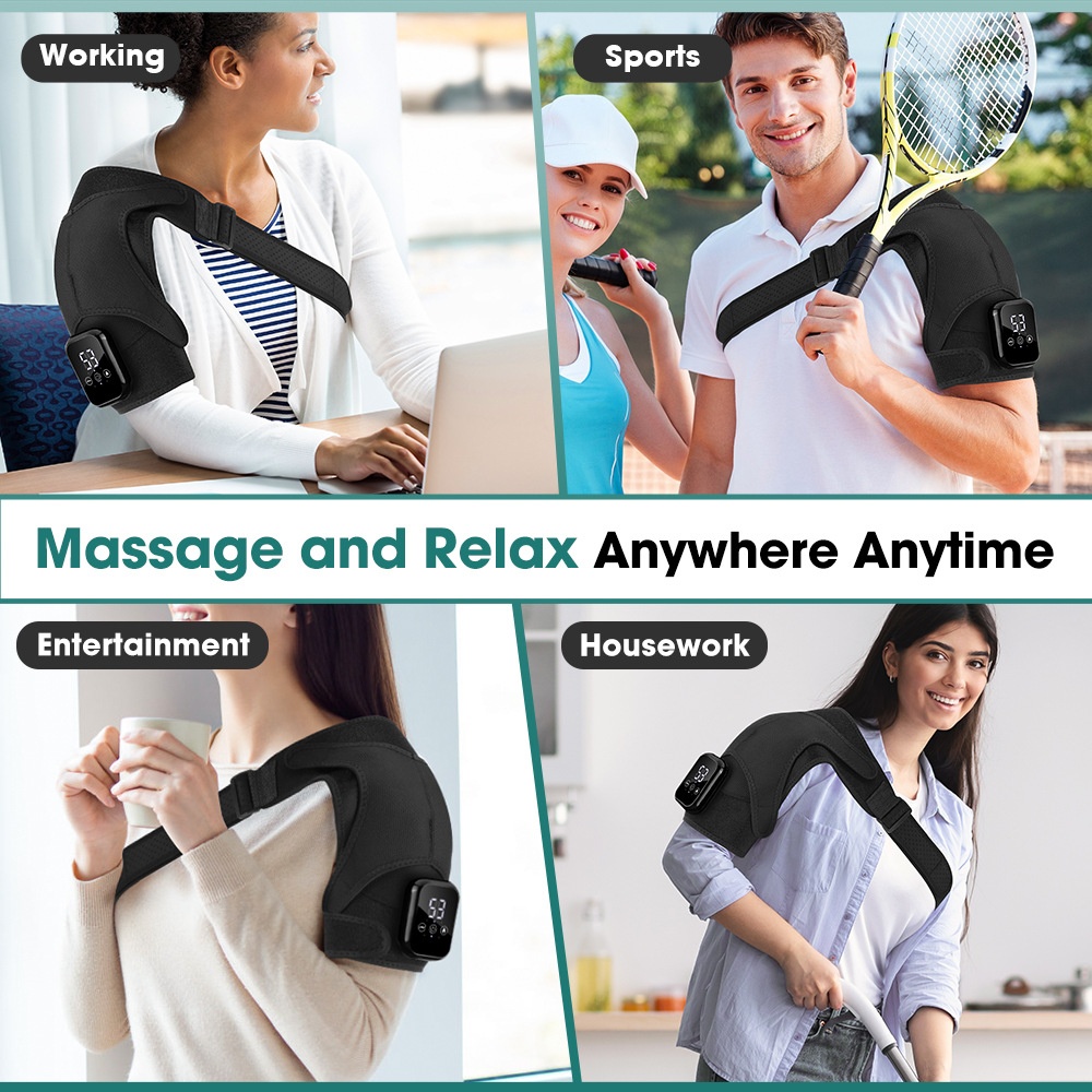 Appareil de massage vibrant et chauffant pour les épaules afin de soulager la douleur