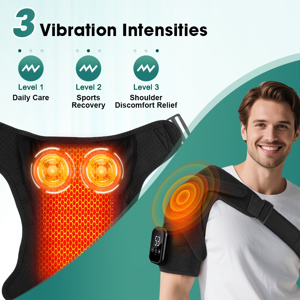 Appareil de massage vibrant et chauffant pour les épaules afin de soulager la douleur