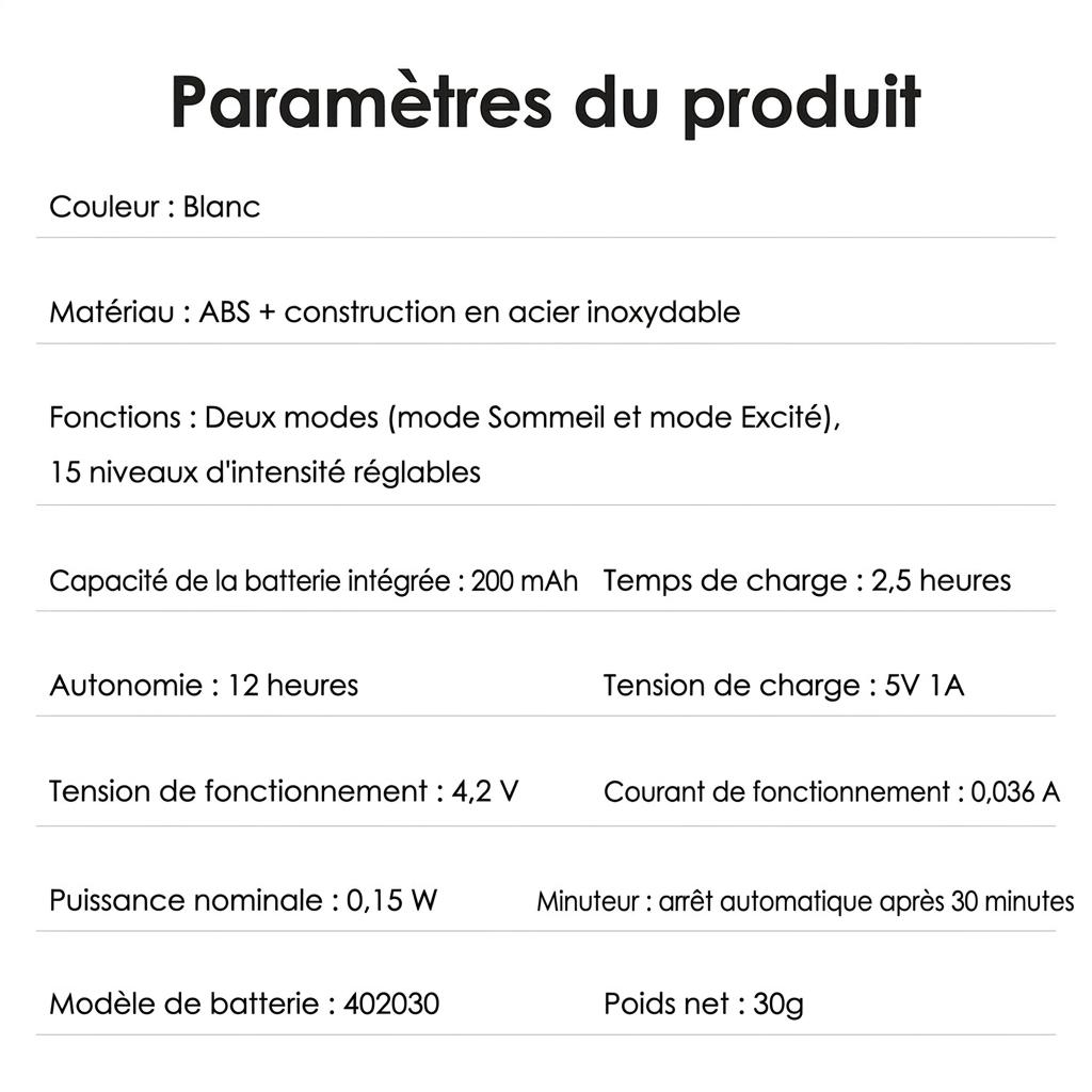 Dispositif d'aide au sommeil | Stimulateur d'impulsions CES pour l'insomnie et le stress