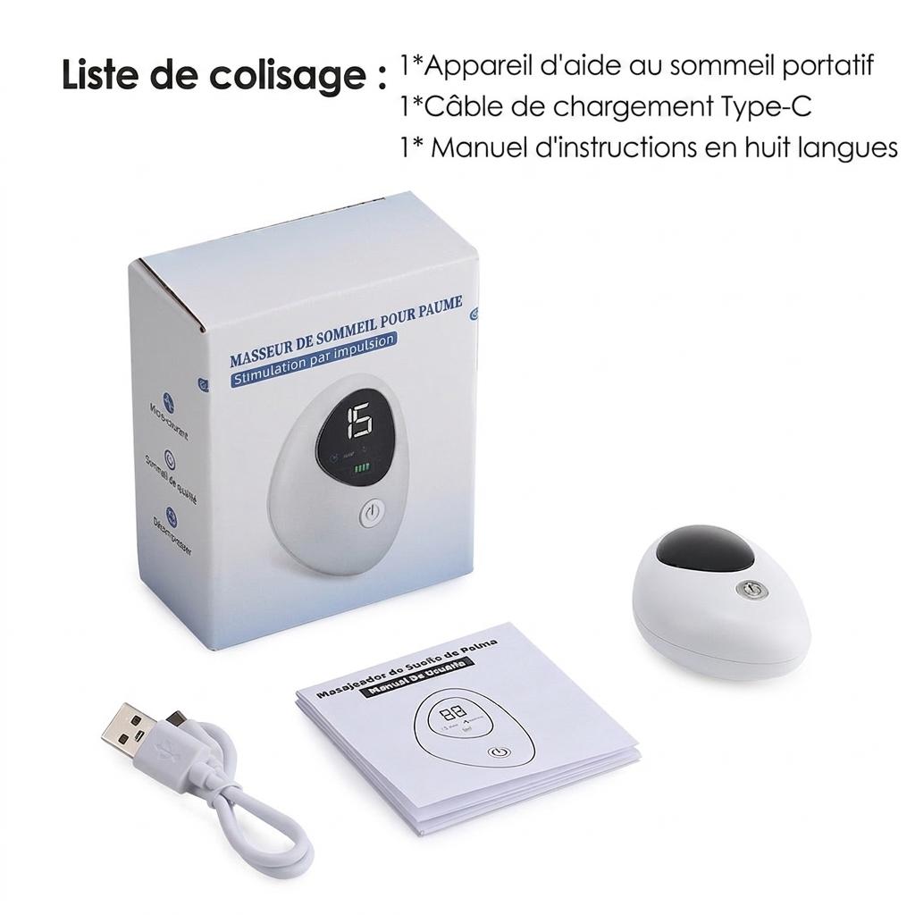 Dispositif d'aide au sommeil | Stimulateur d'impulsions CES pour l'insomnie et le stress