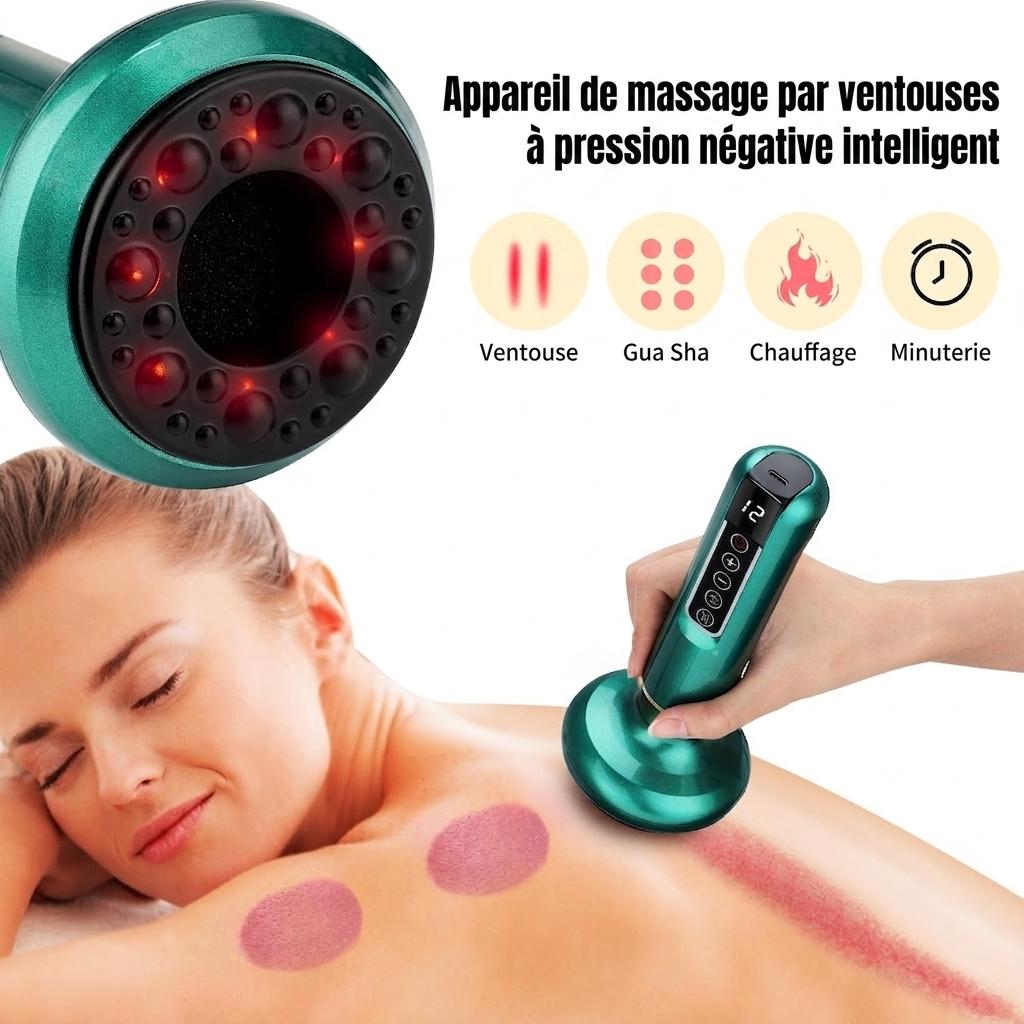 Appareil de massage par ventouses intelligent avec thérapie par la chaleur et le grattage