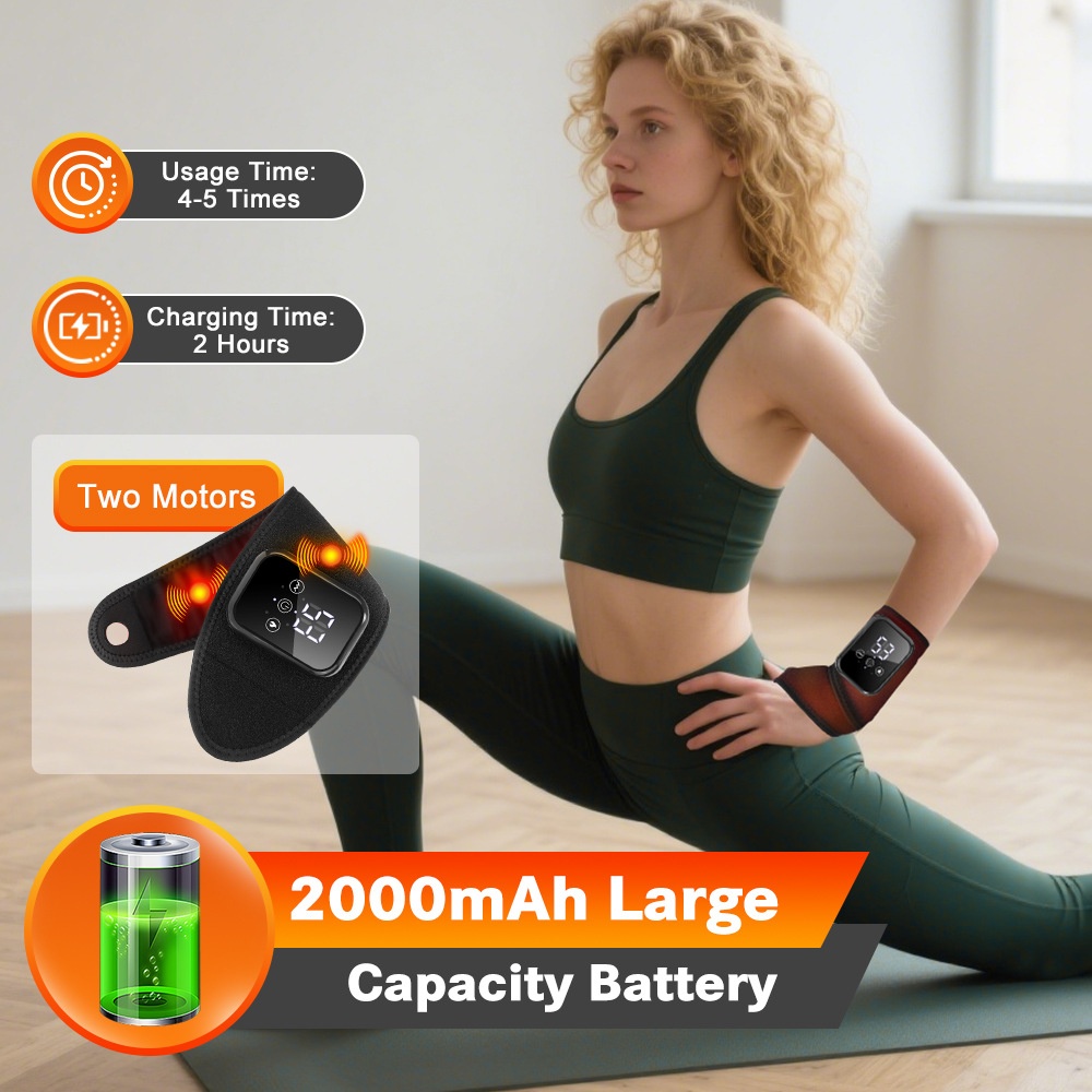 Heated Wrist Massager & Brace - Pain Relief & Therapy (1pc)