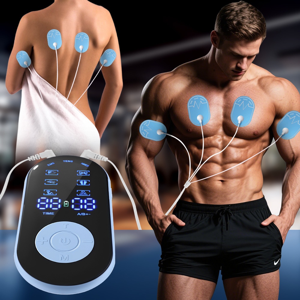 Stimulateur musculaire TENS, EMS et NMES - Appareil de soulagement de la douleur et de massage