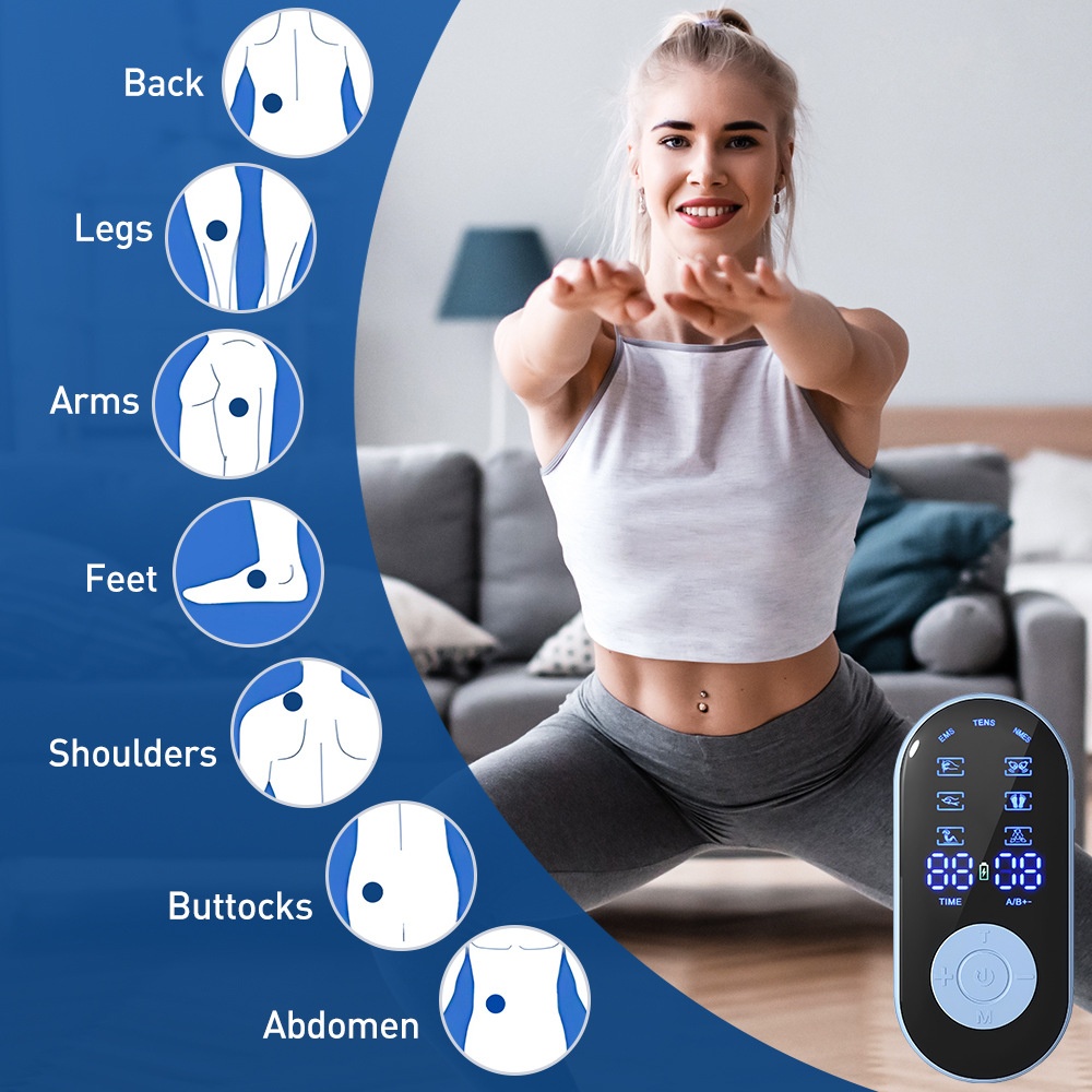 TENS EMS NMES Muscle Stimulator - Pain Relief & Massage Device