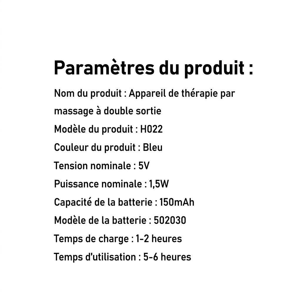 Stimulateur musculaire TENS, EMS et NMES - Appareil de soulagement de la douleur et de massage