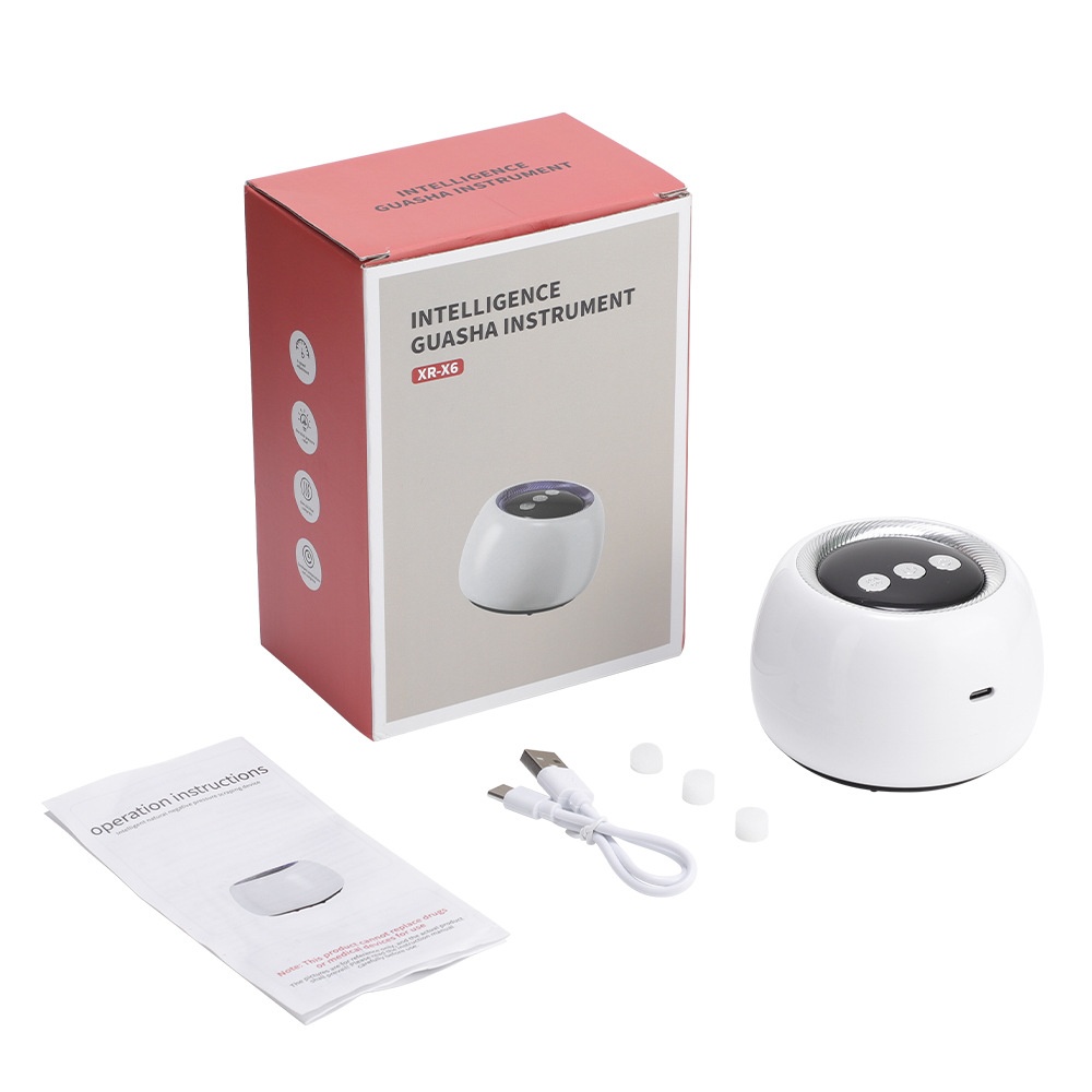 Appareil de ventouses et de Gua Sha intelligent 4 en 1 avec thérapie par la lumière rouge