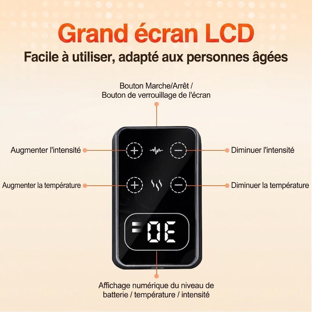 Coussin chauffant intelligent pour genoux - Sans fil et portable