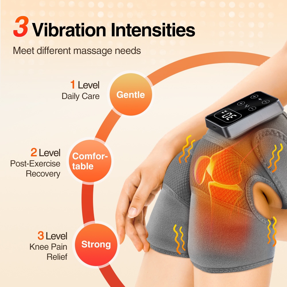 Smart Knee Heating Pad Massager - Cordless & Portable